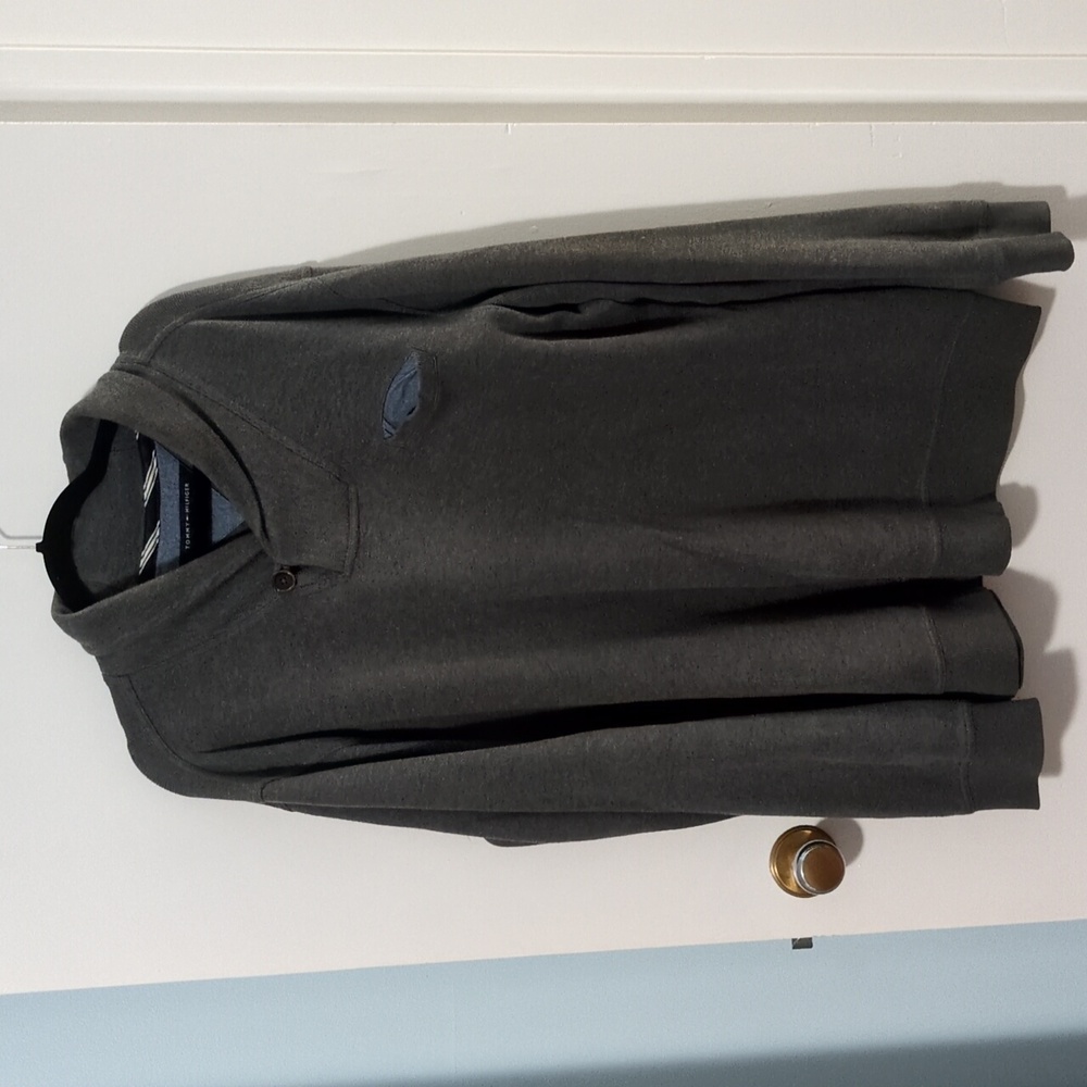 Gray Shawl Collar Sweatshirt